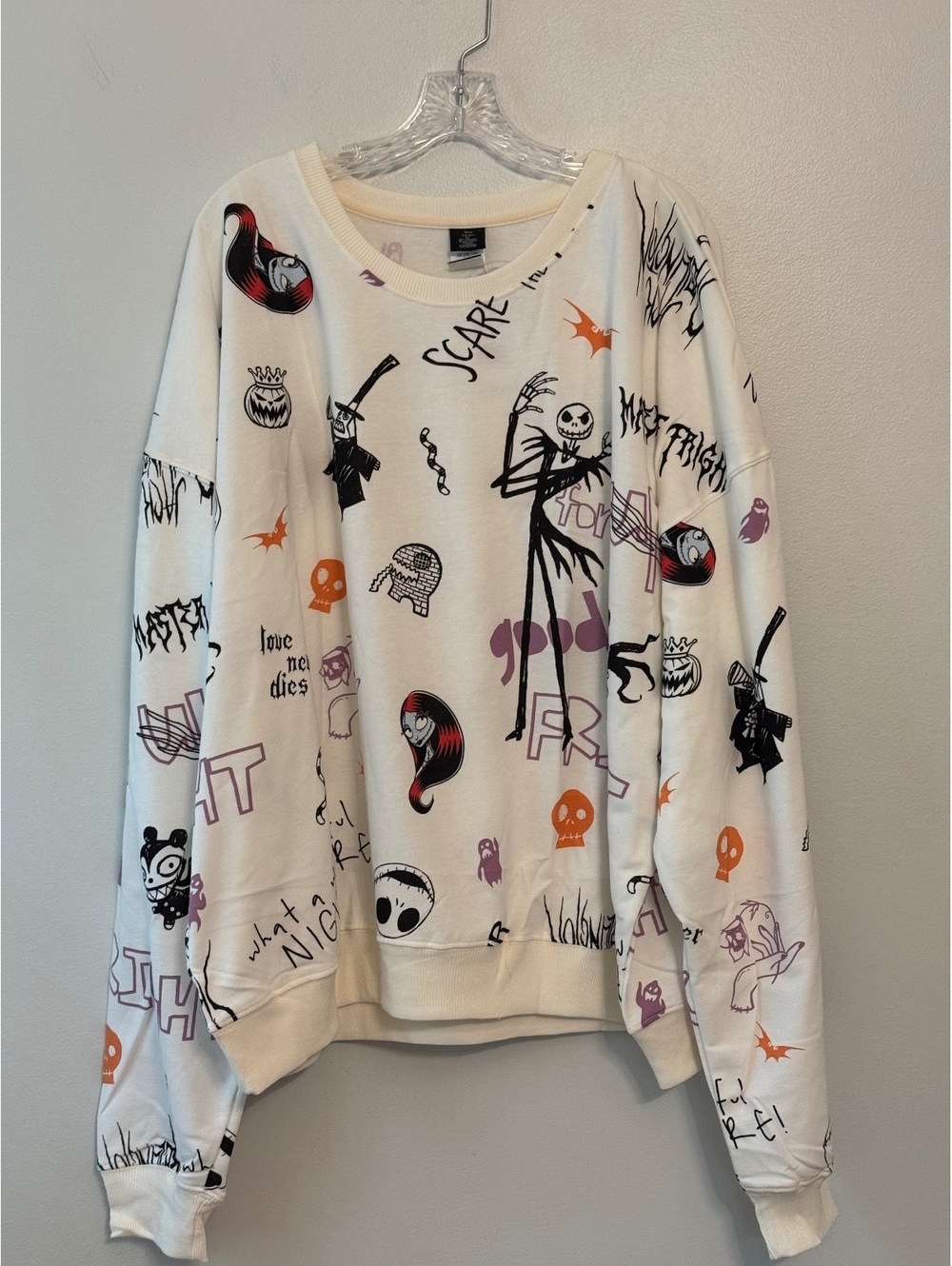 Disney The Nightmare Before Christmas White Graphic Sweatshirt 3X